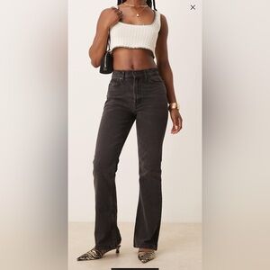 ASOS mid rise flare jeans black New